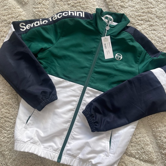 Sergio Tacchini Green and White Track Suit (Jacket+Pants) - Picture 2 of 8